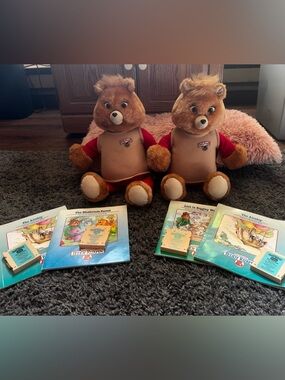 Teddy Ruxpin Plush Bear - Brown with Red Shirt
